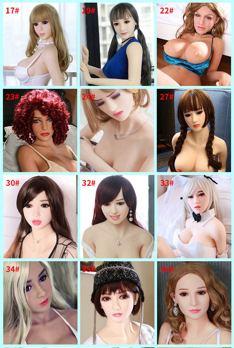 SEX DOLL IMPLANTED HAIR SILICONE HEAD 4# - Sexindoll